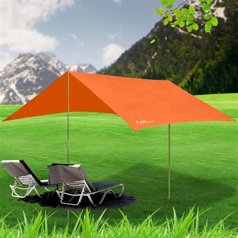 Waterproof Camping Shelter Sunshade Rain Fly Tent Tarp Awning Canopy W
