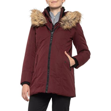 Nwt Point Zero Canada Womens Zip Front Hooded Insulated Jacket Parka