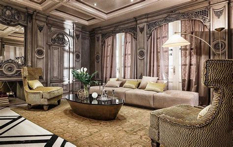 Neoklassische Und Features Art Deco In Zwei Luxuriöse Innenausstattung