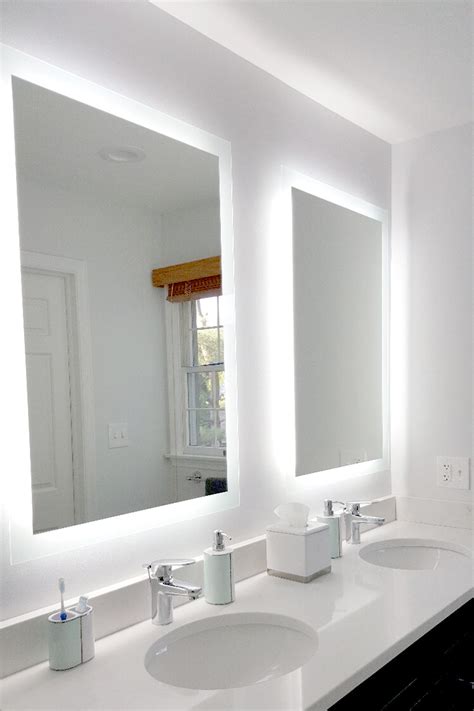 Side Lighted Led Bathroom Vanity Mirror 24 X 32 Rectangular