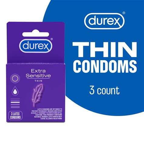 Durex Extra Sensitive Condoms Ultra Thin Lubricated Natural Rubber