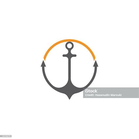 Logo Ikon Jangkar Ilustrasi Stok Unduh Gambar Sekarang Air Baja