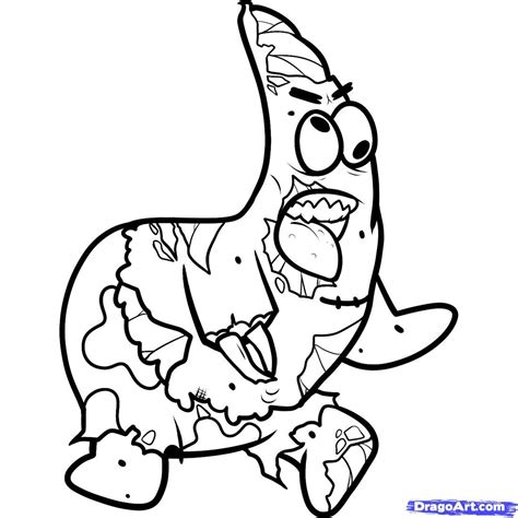 Have fun coloring these gross walking dead illustrations with whatever medium you choose! 11 Pics of Easy Zombie Coloring Page - Zombie Spongebob ...
