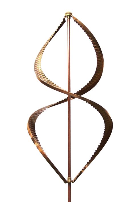 For Sale Is A Kinetic Copper Wind Sculpture With A Theme Of Dna Double