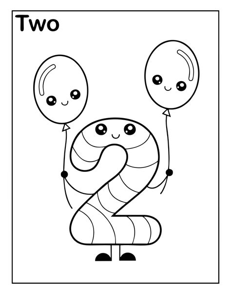 Coloring Pages Of The Number 2