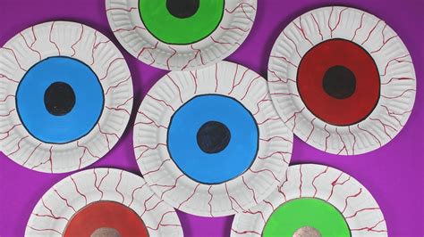 How To Make A Paper Plate Eye Halloween Craft For Kids Youtube