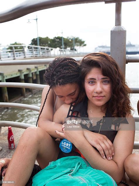 A Lesbian Couple Embracing At Chelsea Piers A Popular Hang Out For News Photo Getty Images