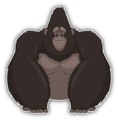 Happy Gorilla Car Bumper Sticker Decal 5 X 5 Ebay