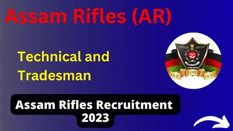 Assam Rifles Recruitment Technical And Tradesman Notification