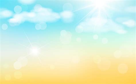 Abstract Summer Background With Sunbeams And Bokeh Effect Illustration