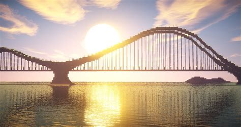 The Wave Modern Suspension Bridge Minecraft Map