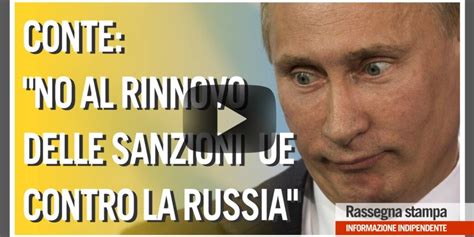 Conte No Agli Automatismi Sul Rinnovo Delle Sanzioni UE Contro La Russia TG