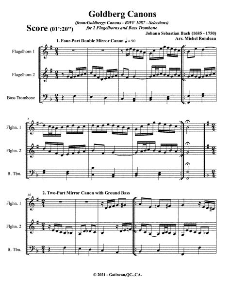 Look for a version that you can. 14 Canons, BWV 1087 (Bach, Johann Sebastian) - IMSLP: Free Sheet Music PDF Download