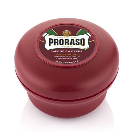 Proraso Red Sandalwood Shaving Soap In A Bowl With Shea Butter