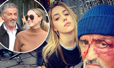 Sylvester Stallone Shares Selfie With Daughter Sistine Sporting A Black