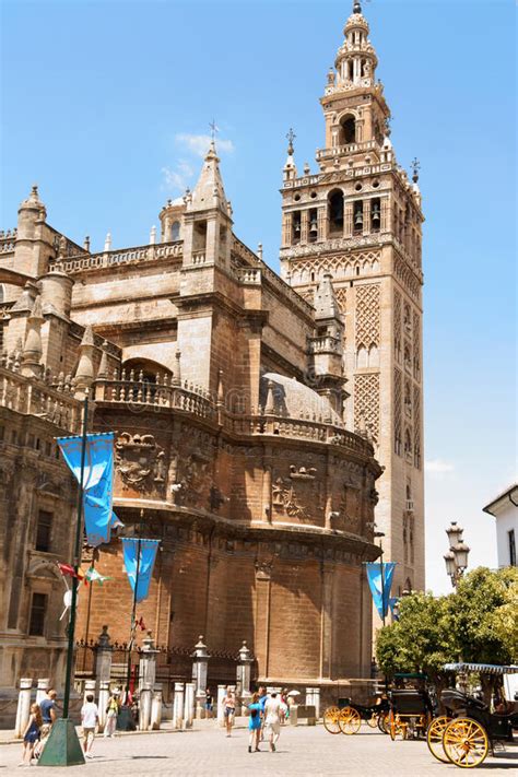 Seville Cathedral And La Giralda Belltower Editorial Photography Image Of Spain Minaret 28822132