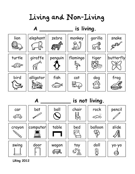 Rare Living And Nonliving Things Coloring Pages Kindergarten