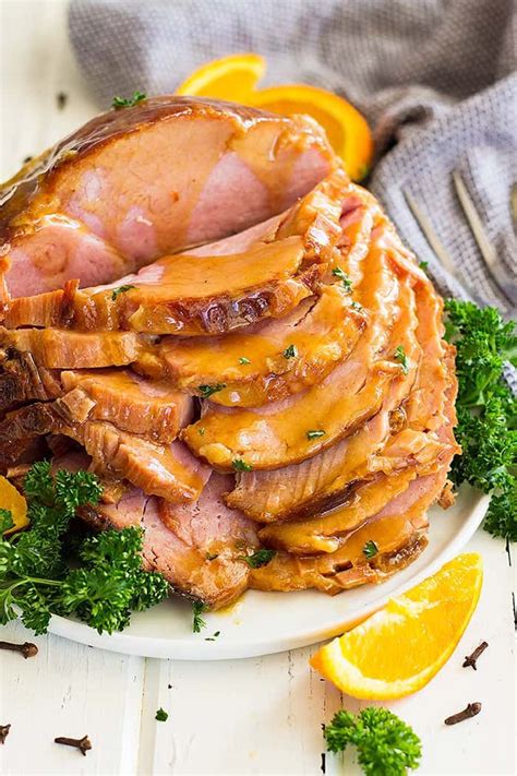 Slow Cooker Honey Mustard Glazed Ham Simple Easy Delicious Make This