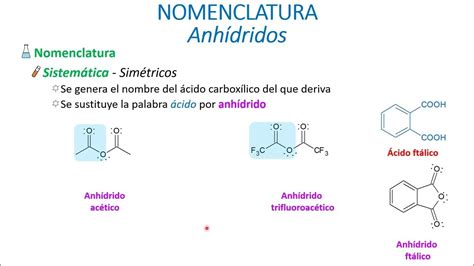 Nomenclatura De Anhídridos Youtube