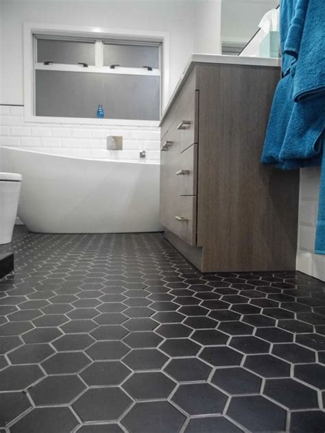 Hexagon tile is very comfortable to work with: 92 best HEXAGON TILE LOOKS images on Pinterest | Bathroom ...