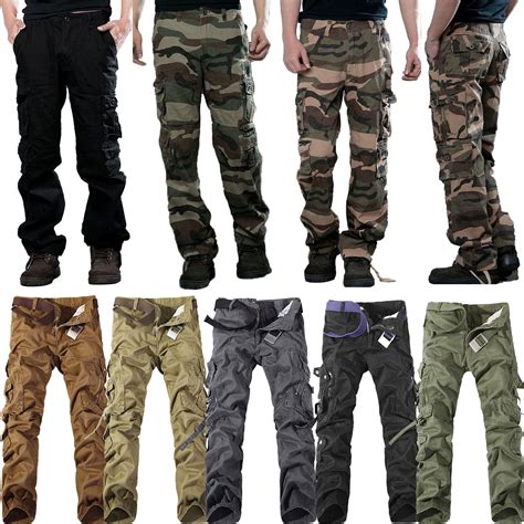 mens combat cargo army pants military camouflage camo tactical work trousers us army pants