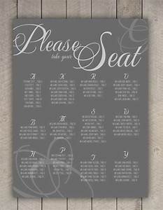 Please Take Your Seat Wedding Seating Chart Printable Any Size On