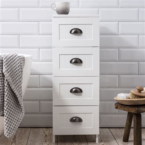 4 Drawer Stow Bathroom Cabinet In White Noa And Nani