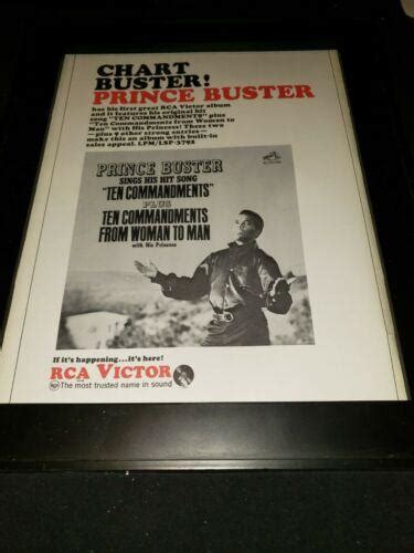 Prince Buster Ten Commandments Rare Original Promo Poster Ad Framed 3775491100
