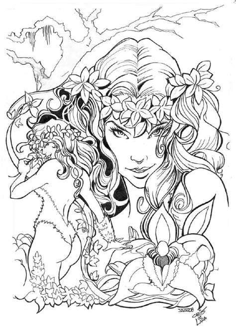 Poison Ivy By Cris De Lara By Kirto Fairy Coloring Pages Comic Style