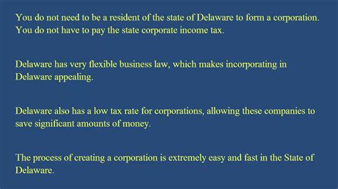 Why Incorporate In Delaware Why Do Businesses Incorporate In