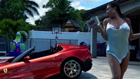 Playboy Model Crashes Ferrari Into Pool Then Emerges Saying She S A