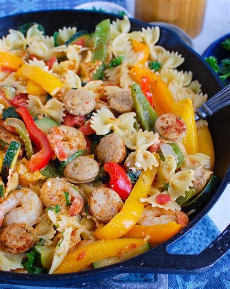 The perfect combo of spicy and lucious! Cajun Pasta with Chicken Sausage and Shrimp - A Cedar Spoon