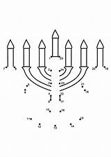 Menorah Hanukkah sketch template