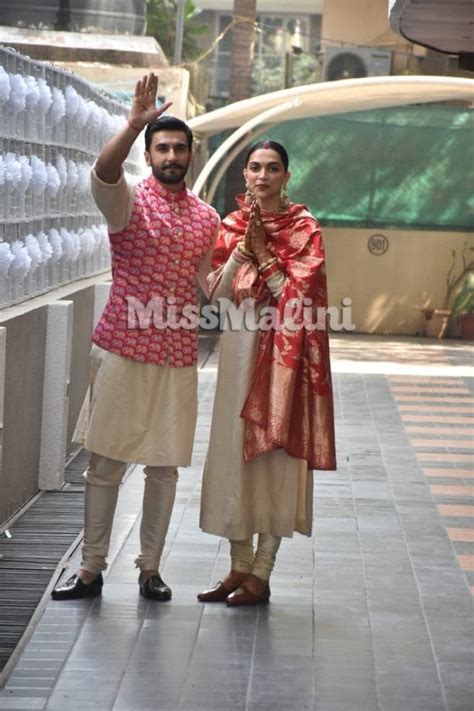 B Towns It Couple Deepika Padukone And Ranveer Singh Make A Colour Coordinated Return Missmalini