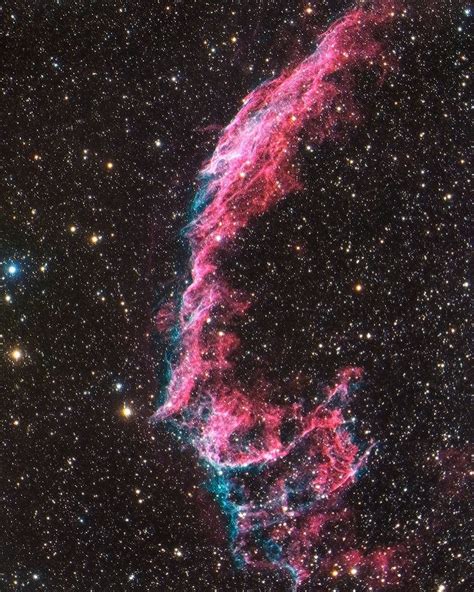 The Veil Nebula In Cygnus Is What Is Left Of A Star That Exploded 8000