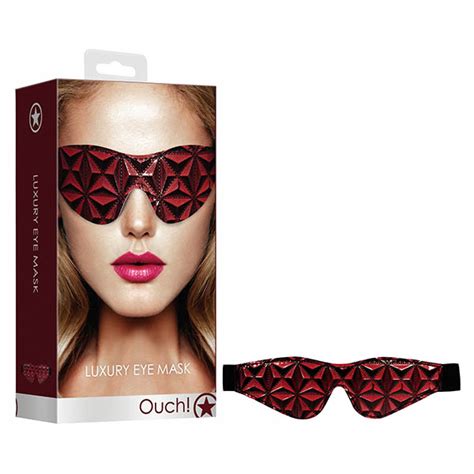 Ouch Luxury Eye Mask Burgundy The Red Lantern Adult Shop