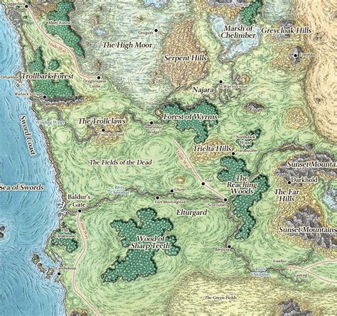 Full Map Of Faerun 5e Maps And Airlines