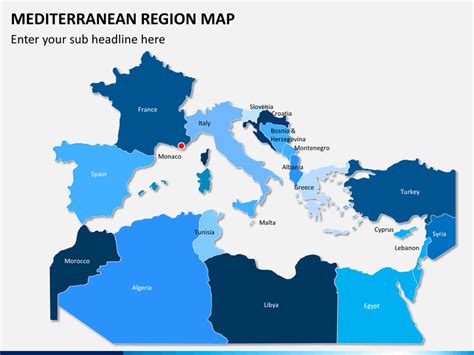 Euxeinos pontos, ionian sea, adriatic sea, ligurian sea, sea of crete, aegean sea, alboran sea. Mediterranean Countries Map | PowerPoint
