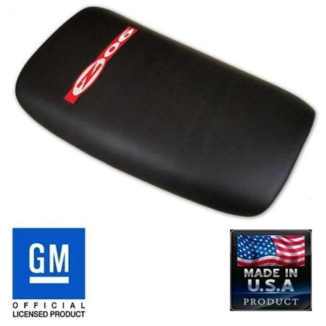 C5 Corvette Center Console Pad Lid Black Leather With Red Zo6