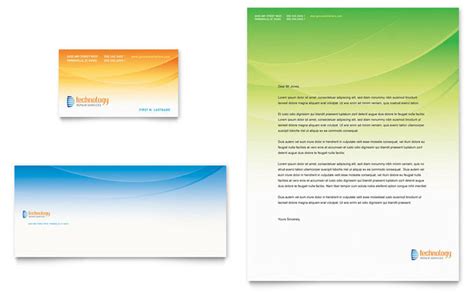 The electronic letterhead template is being made available for use with. Computer & IT Services Business Card & Letterhead Template ...