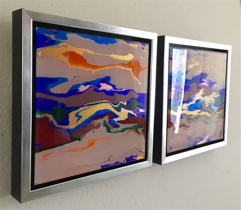 Abstract Art Original Painting On Plexiglass Handmade Contemporary