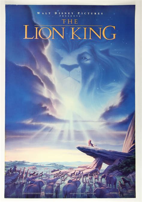 Lot Detail 1994 Disneys The Lion King Original Movie Poster 27 X 40