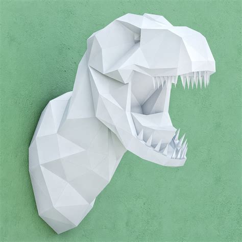 Polygonal Paper Dinosaur 3d Model Turbosquid 1259259