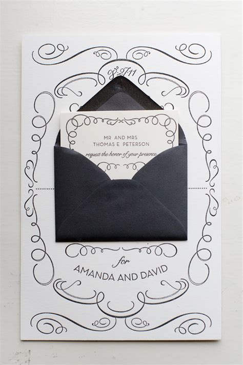todeka s blog this trifold invitation uses an elegant script with the