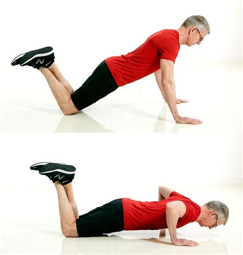 Knee Push Up Exercise Easy Perfectabsworkout