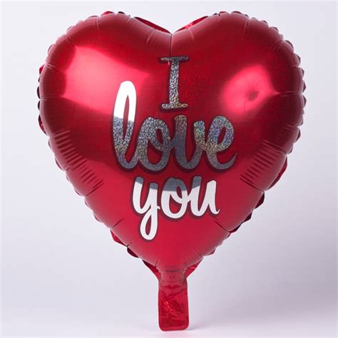 I Love You Foil Helium Balloon Red Heart Uk