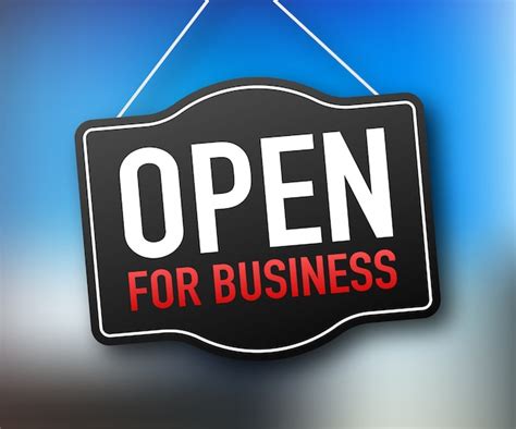 Premium Vector Open For Business Sign