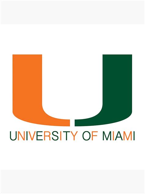 University Of Miami Logo Sticker By Juliaginz914 Redbubble