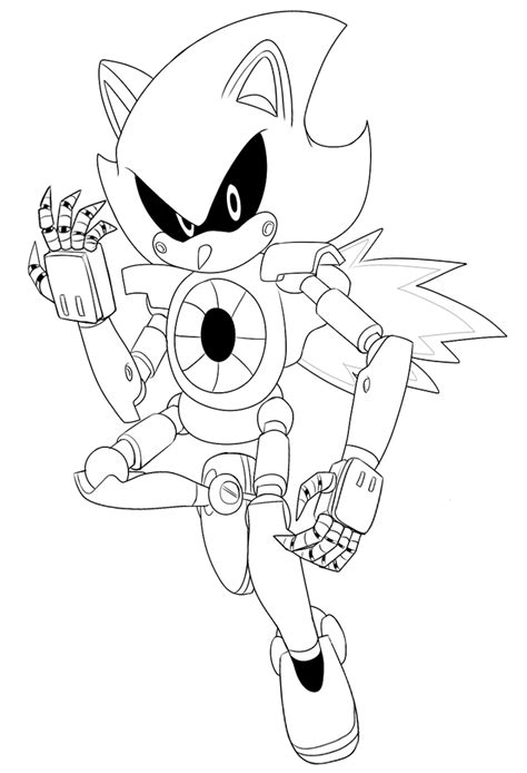 Super Metal Sonic Coloring Pages Images And Photos Finder