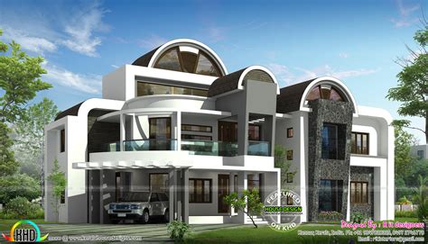 Half Round Roof Unique House Design Kerala Home Design
